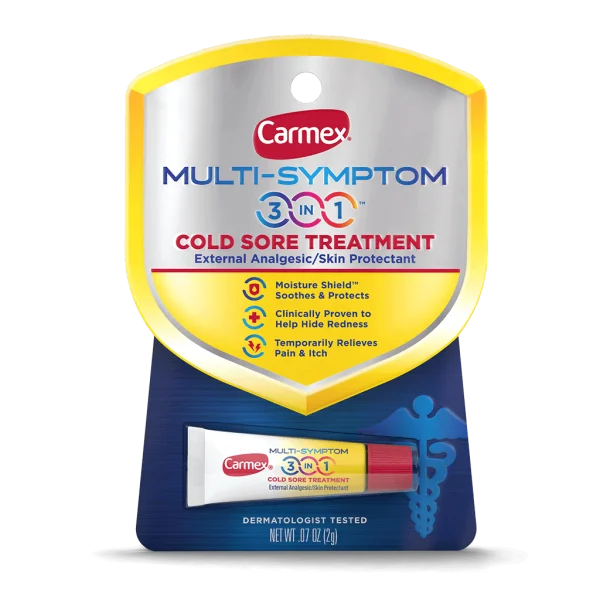 MultiSymptom 3in1 Cold Sore Treatment Carmex Lip Balm